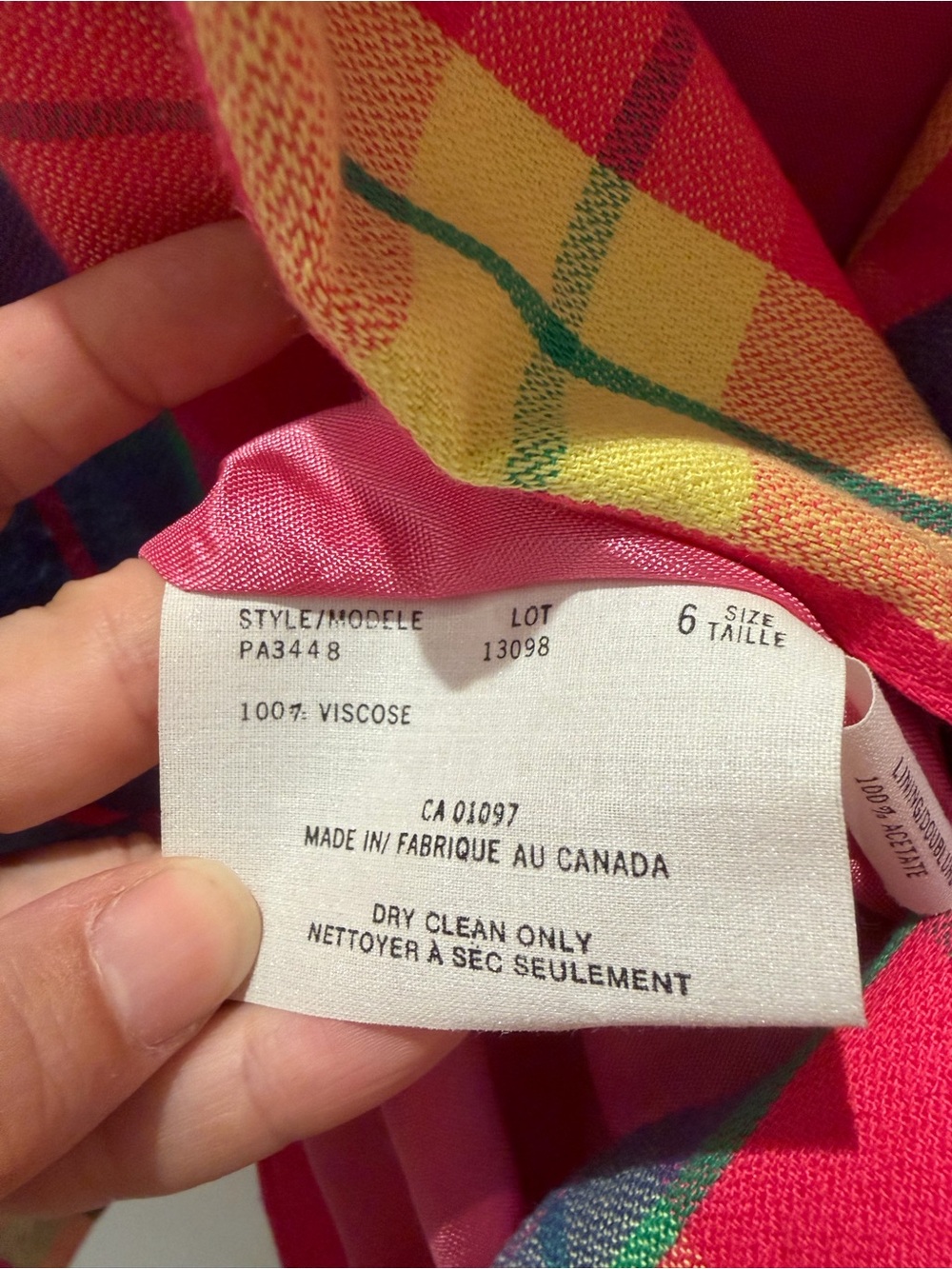 Ziba Petite Vintage Colourful Plaid Blazer Sz 6 | Bold Statement Jacket - Picture 6 of 6